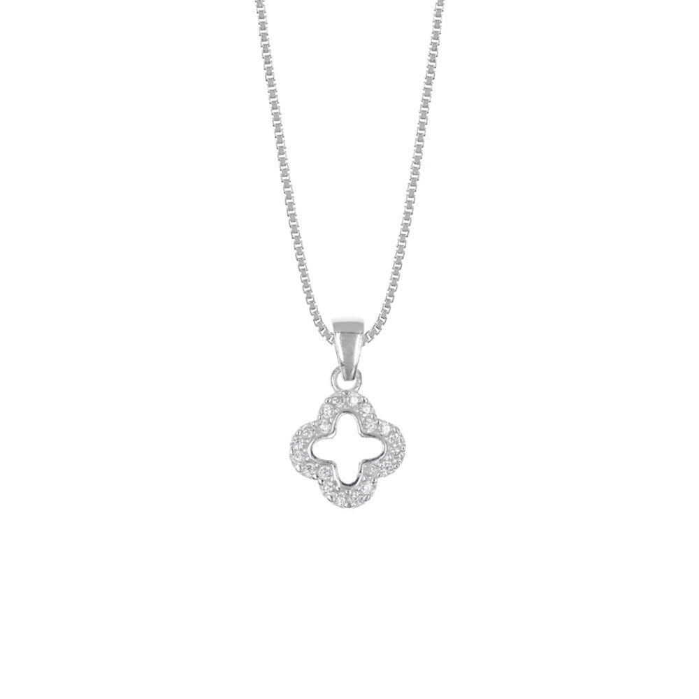 Collar Trébol Plata 925
