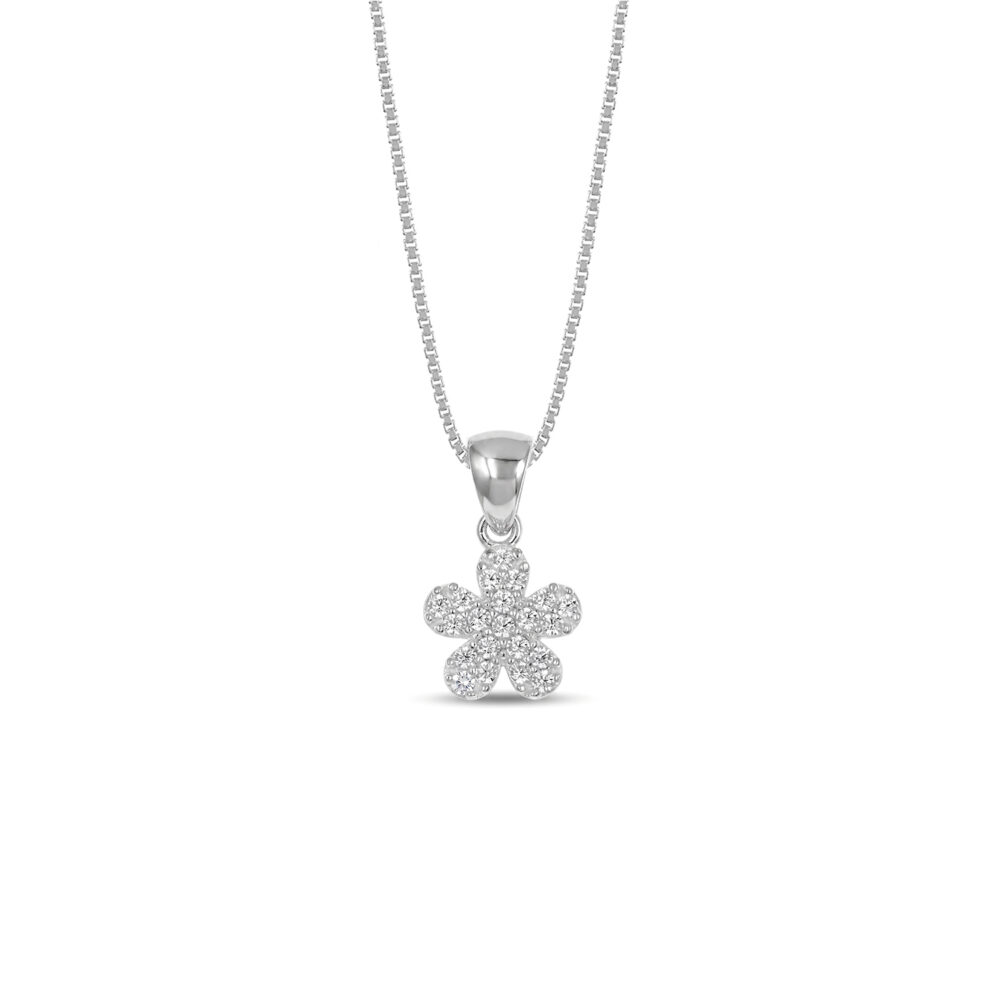 Collar Flor Plata 925