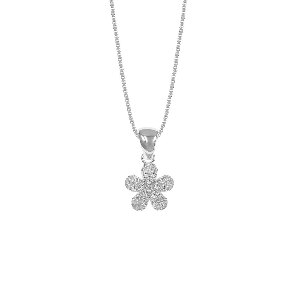 Collar Flor Plata 925