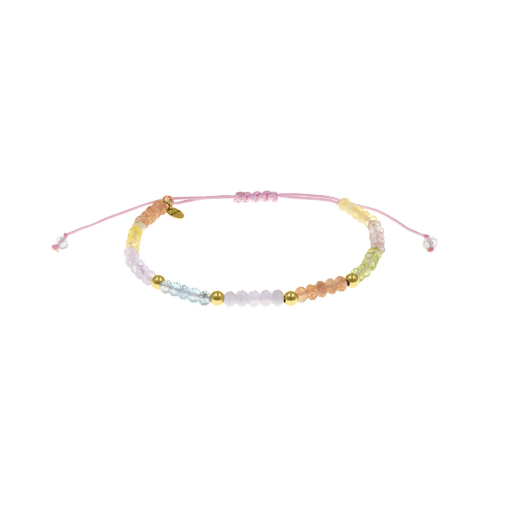 Pulsera Berilo Multicolor Oro 18K