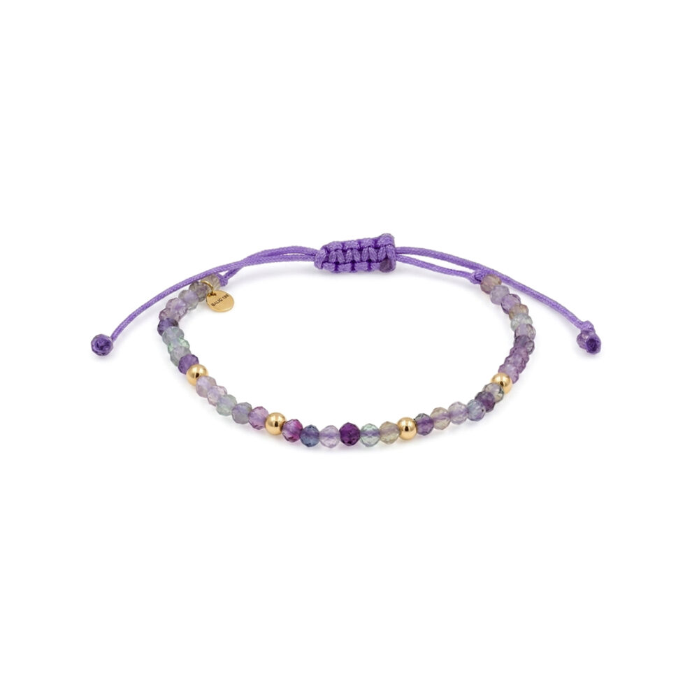 Pulsera Fluorita Oro 18K