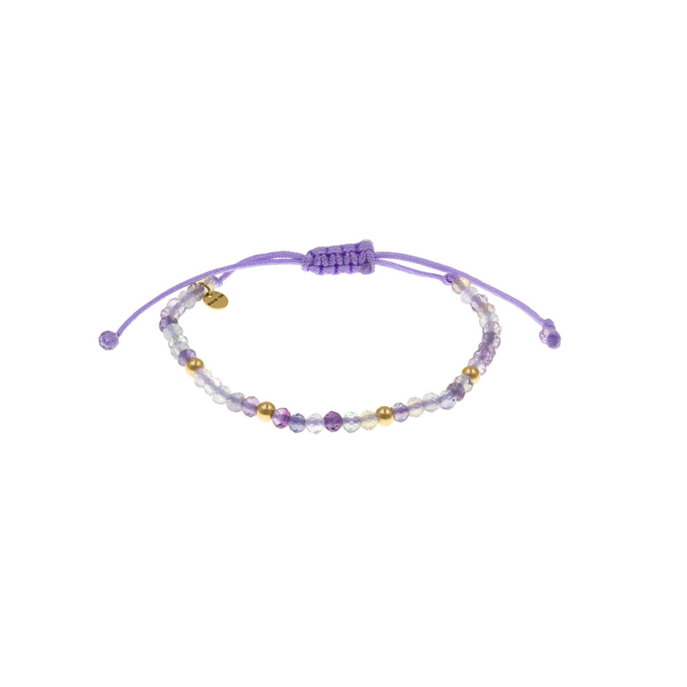 Pulsera Fluorita Oro 18K