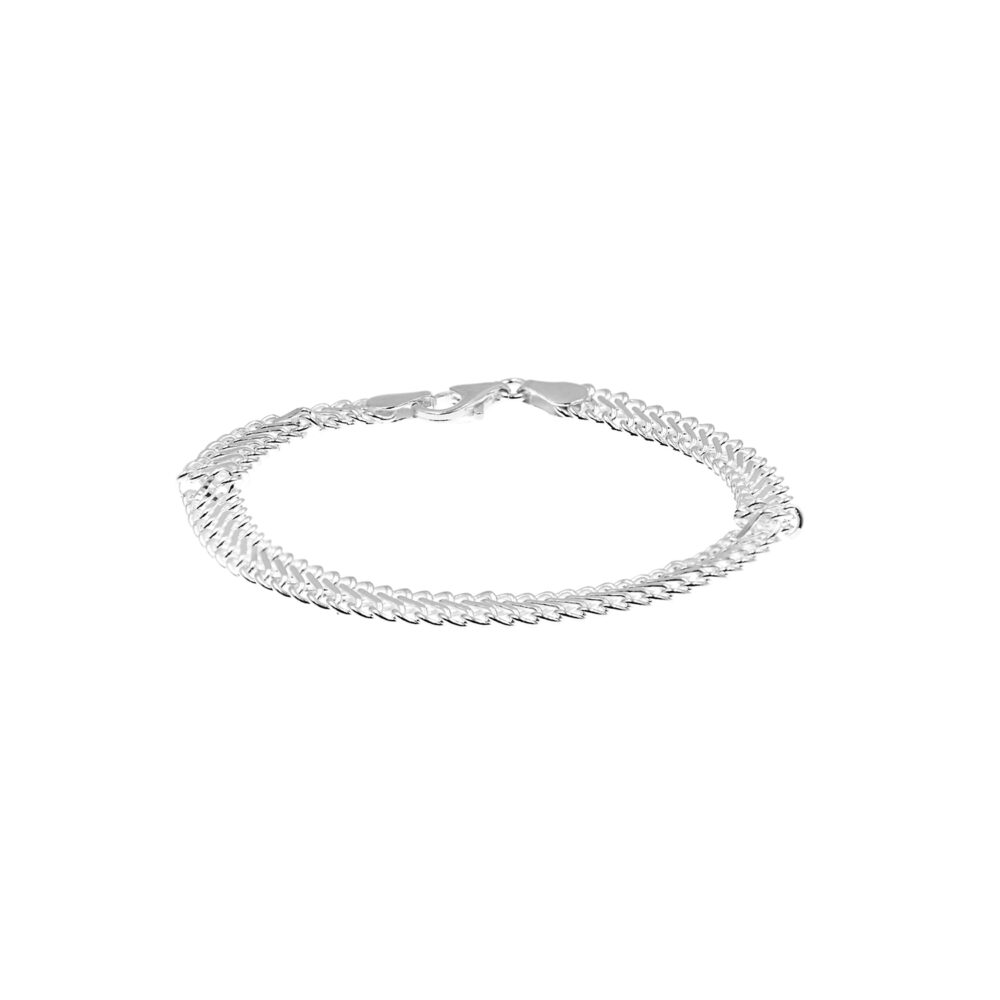 Pulsera Malla Plata 925 Hombre