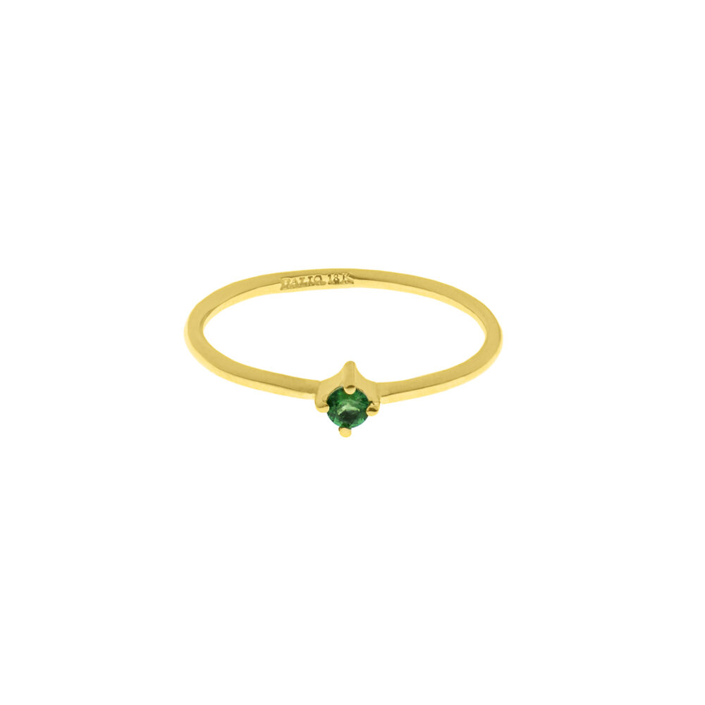 Anillo Esmeralda Casual Oro 18K