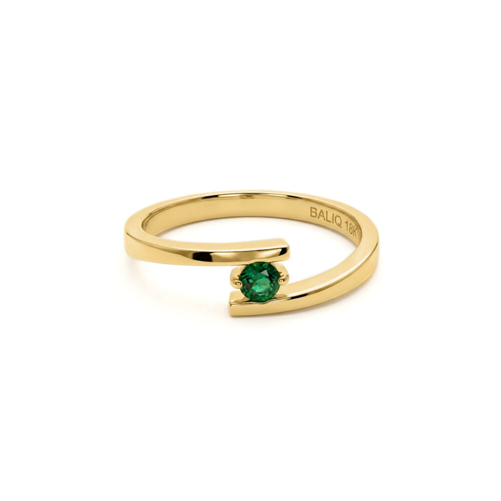 Anillo Esmeralda Casual Oro 18K