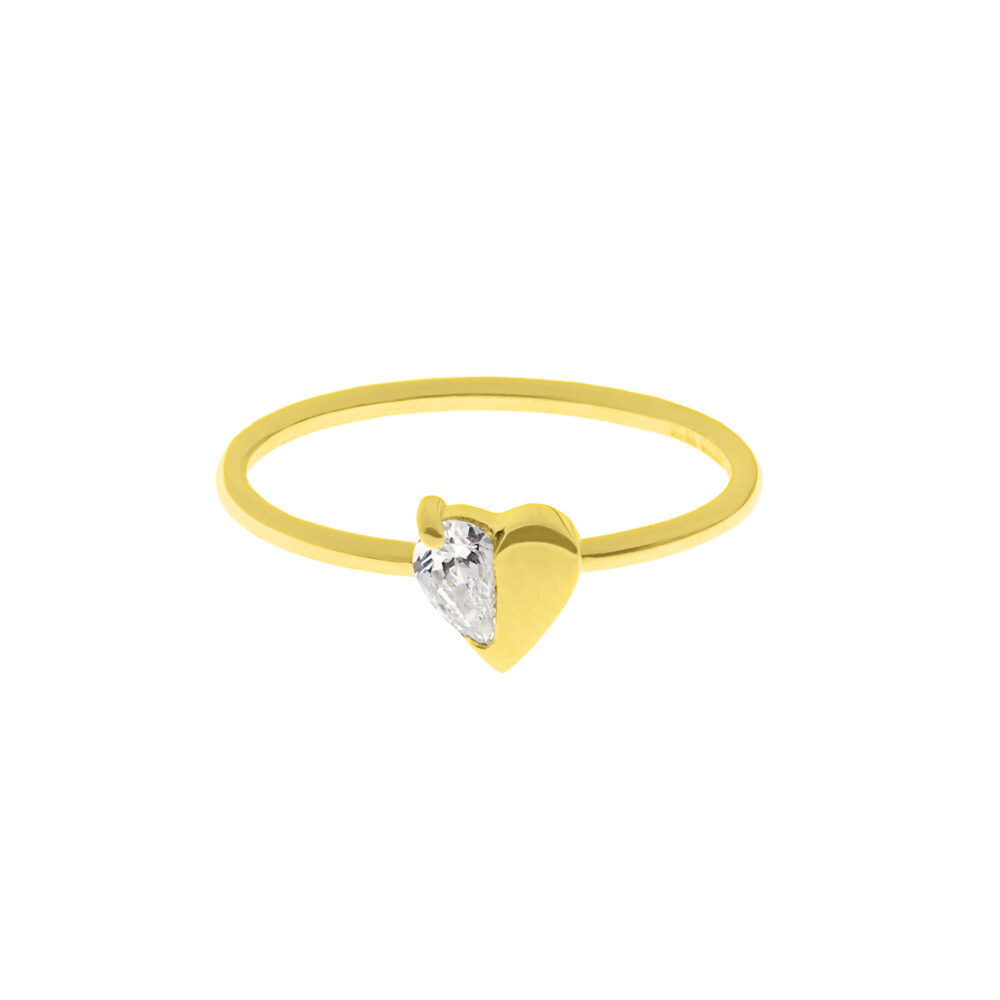 Anillo Corazón Gota Oro 18K