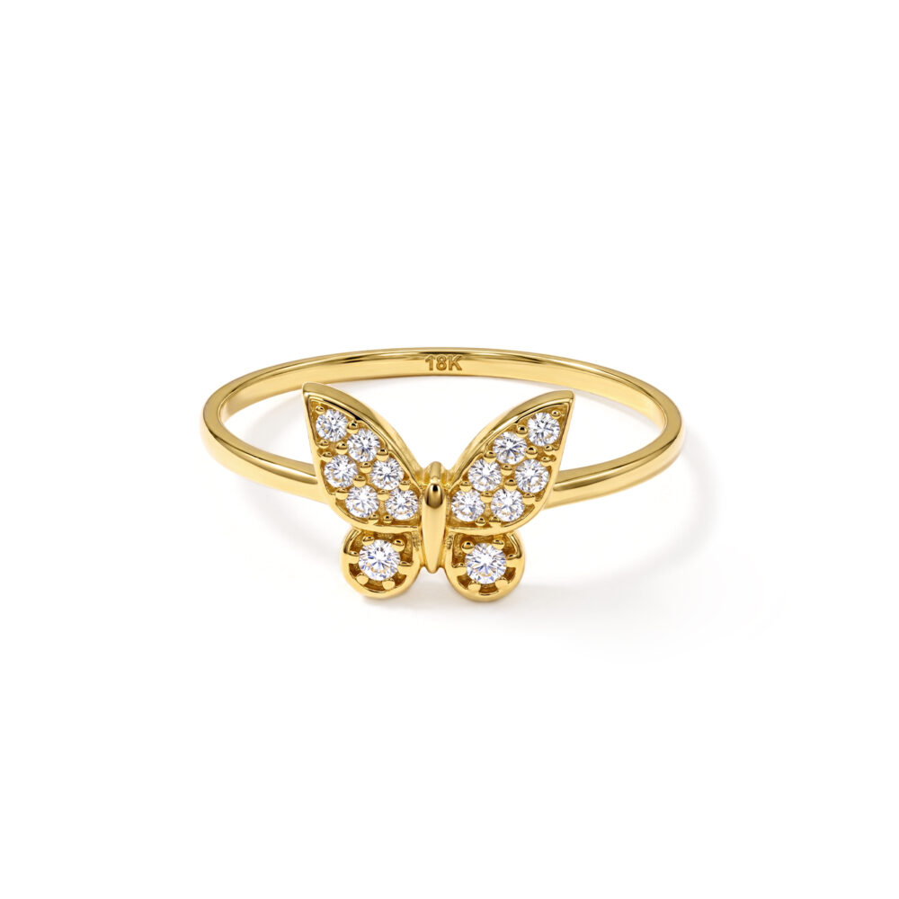 Anillo Mariposa Casual Oro 18K