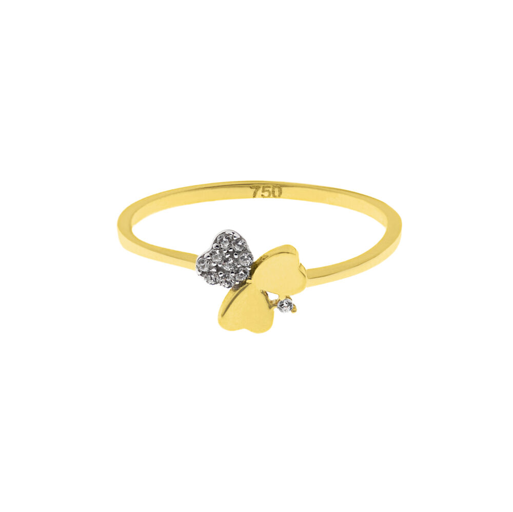Anillo Trébol Casual Oro 18K