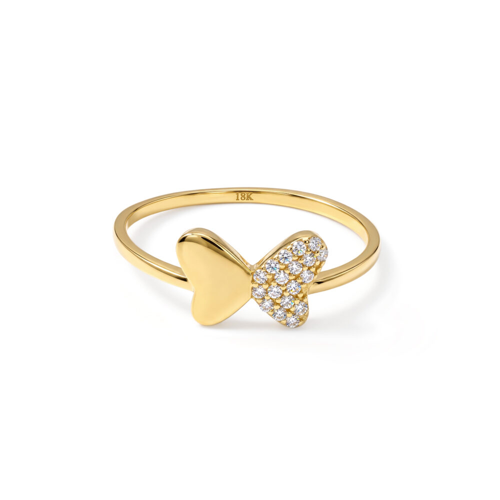 Anillo Mariposa Cz Oro 18K