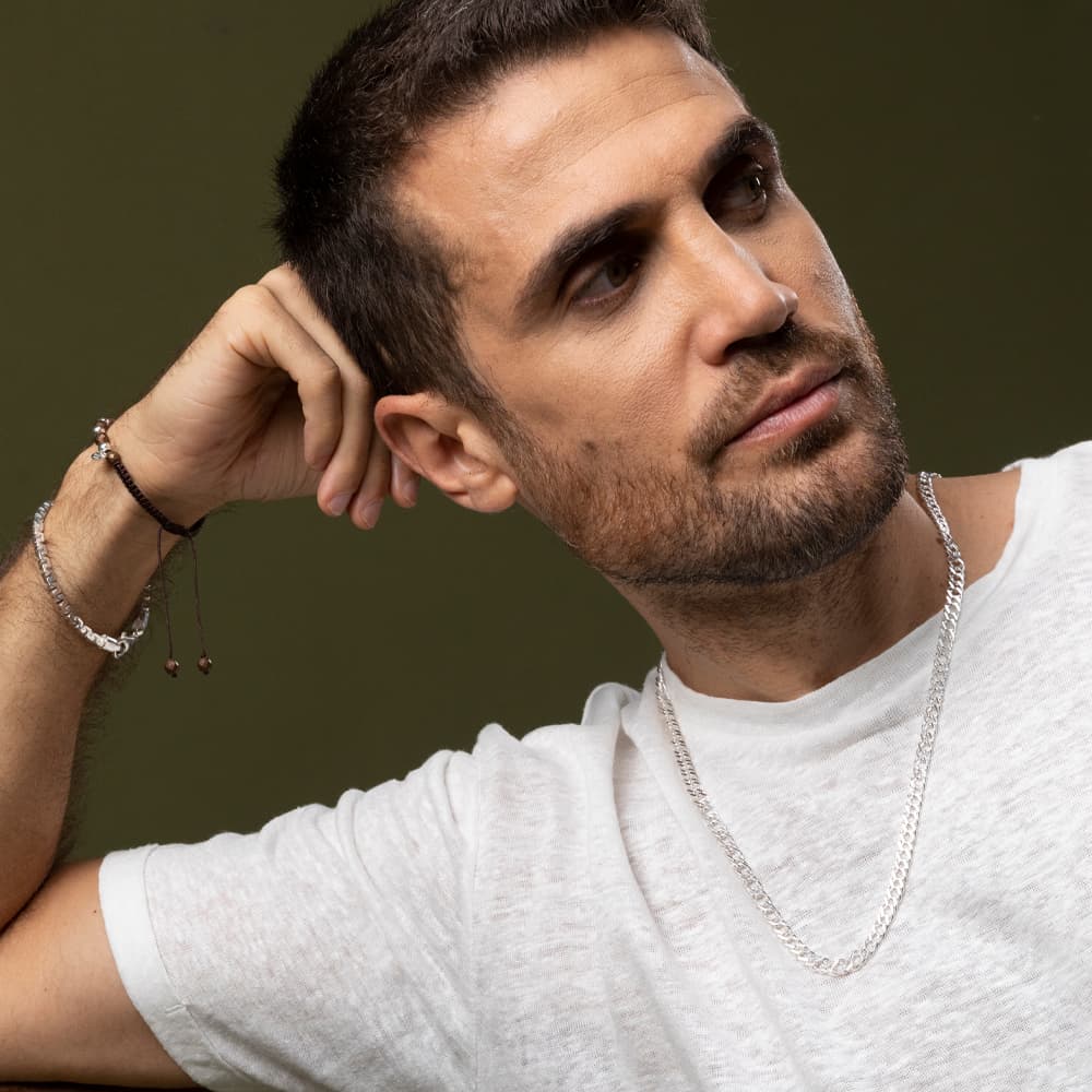 collars de plata para hombres