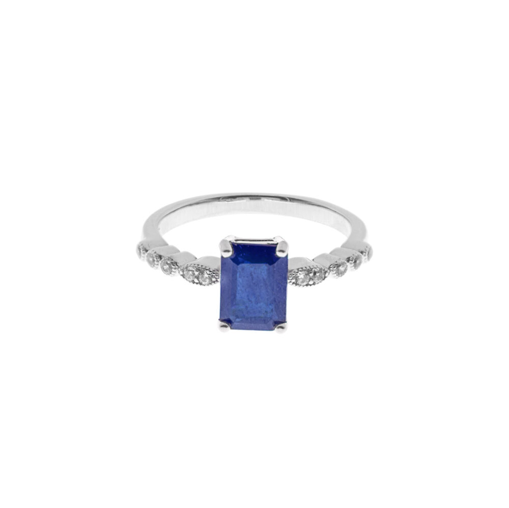 Anillo Zafiro Casual Plata 925