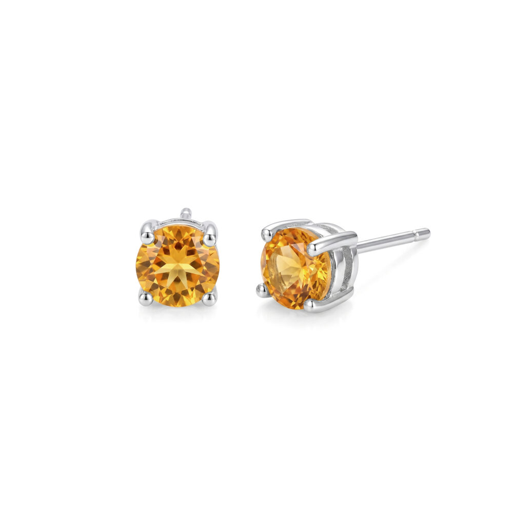 Aretes Citrino Plata 925