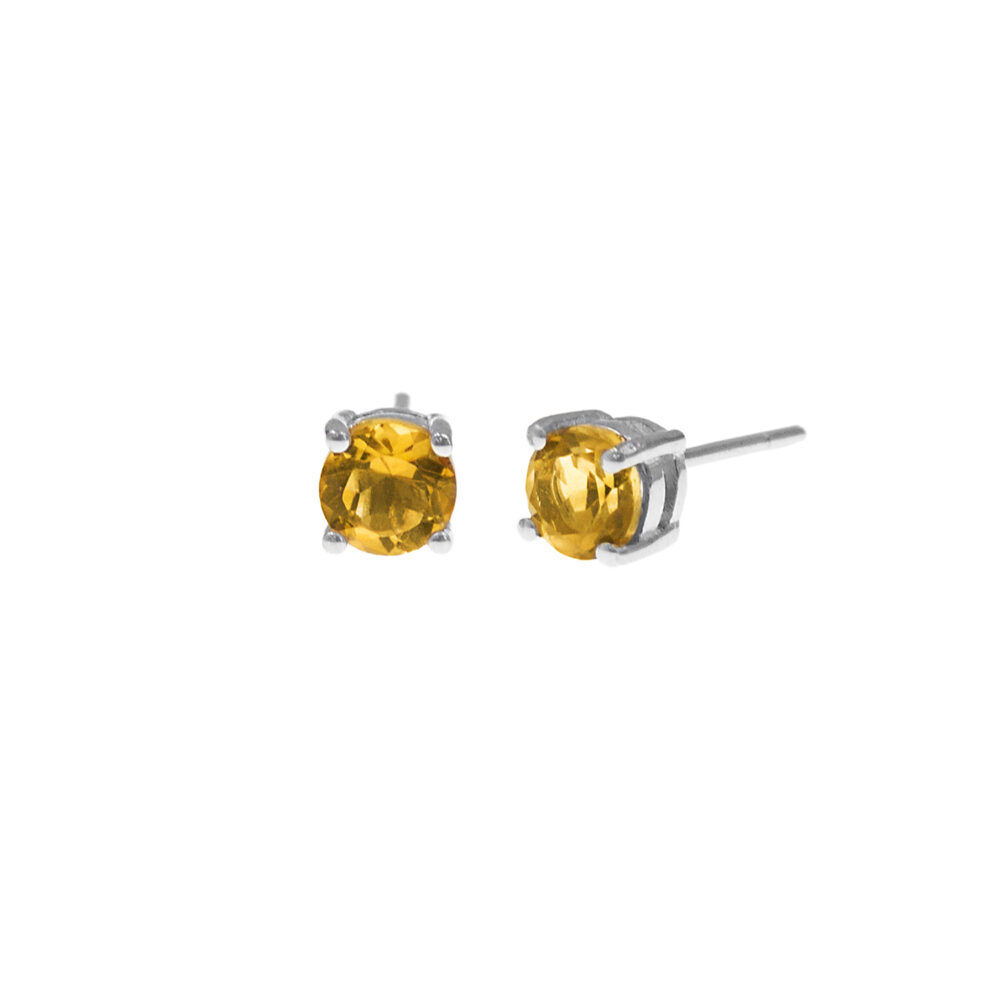 Aretes Citrino Plata 925