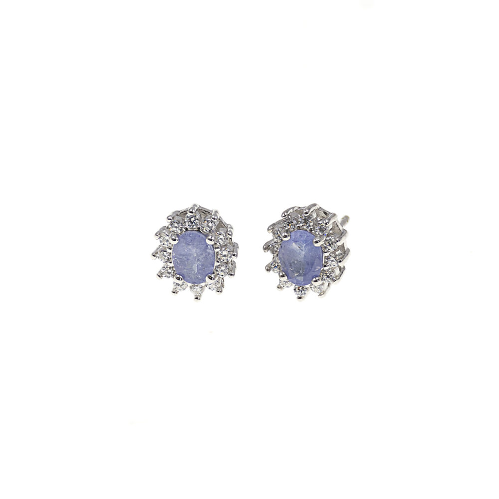 Aretes Tanzanita Plata 925