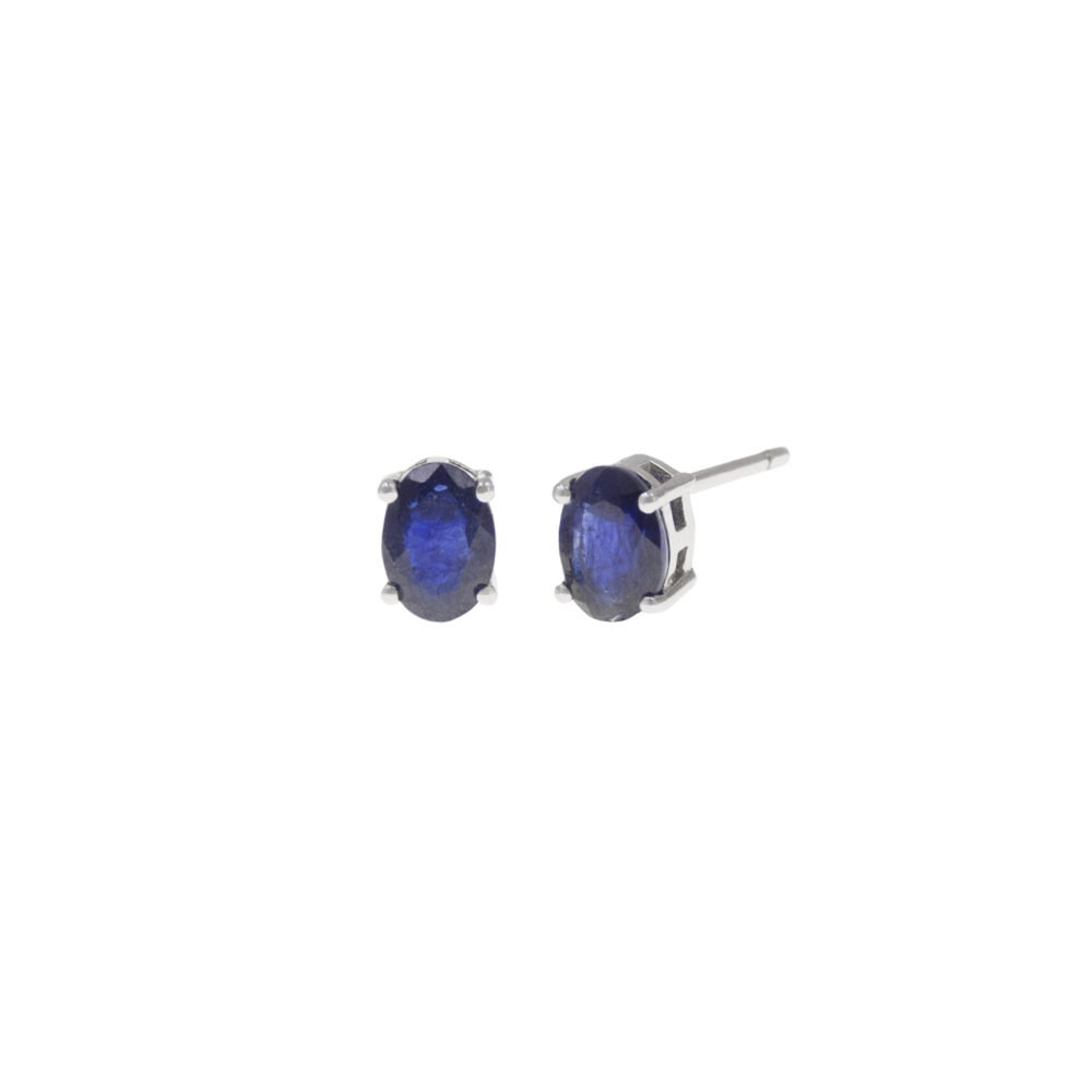 Aretes Zafiro Plata 925