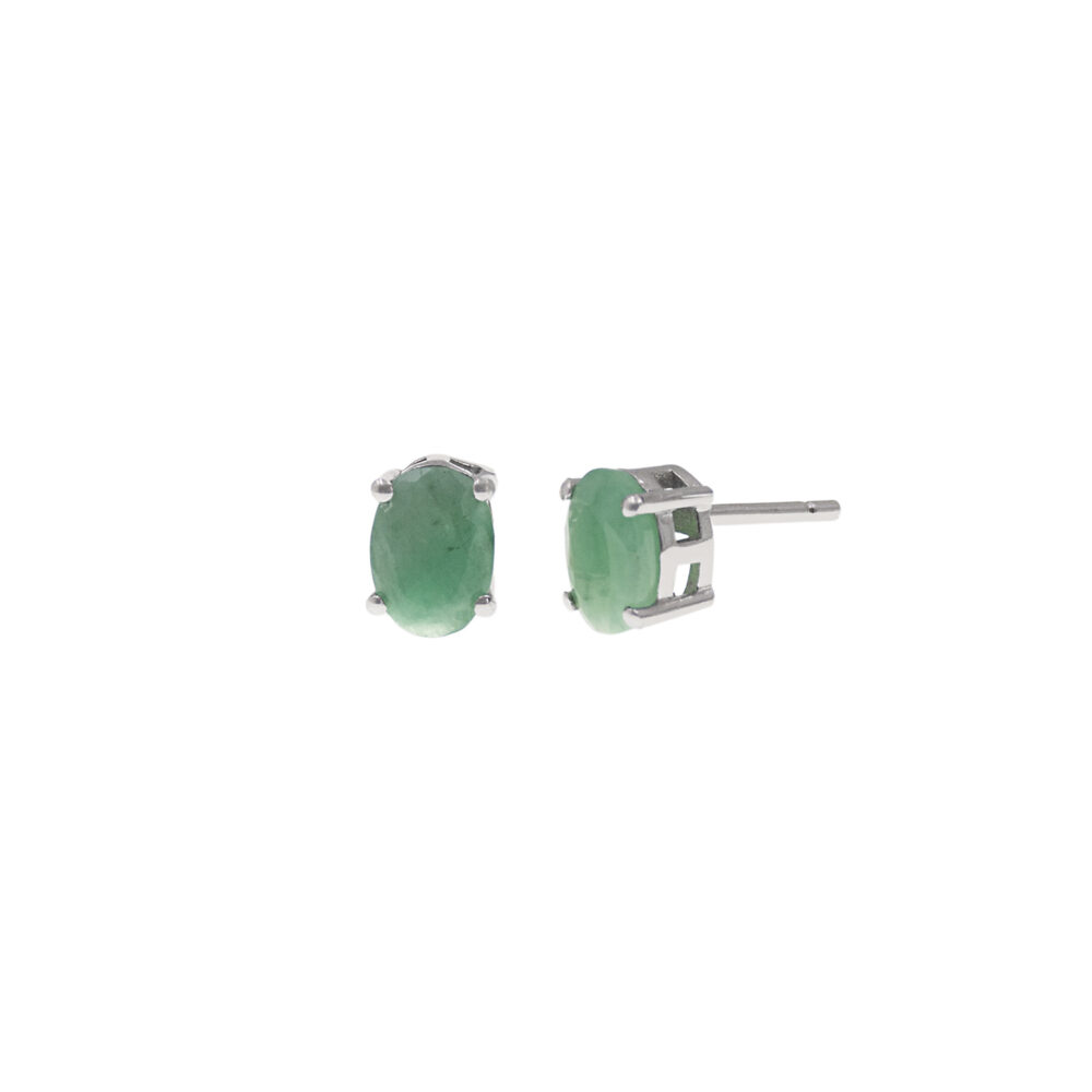 Aretes Esmeralda Plata 925