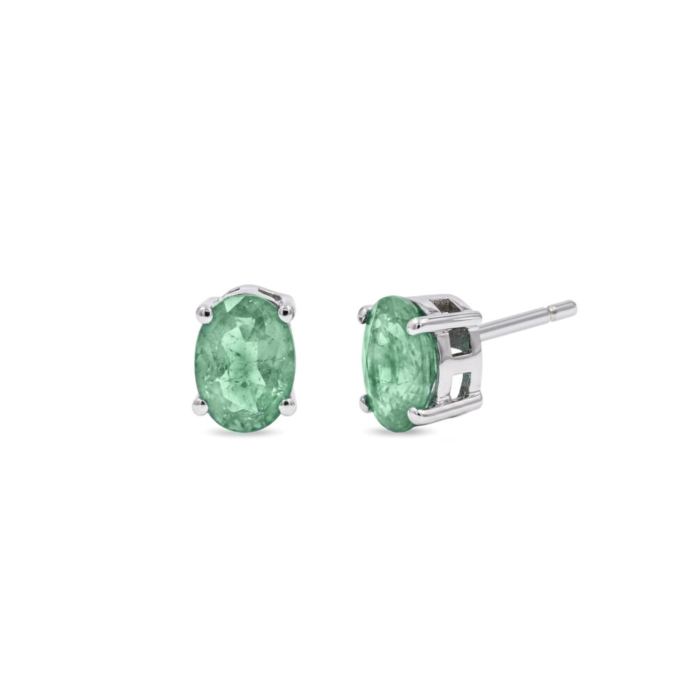 Aretes Esmeralda Plata 925