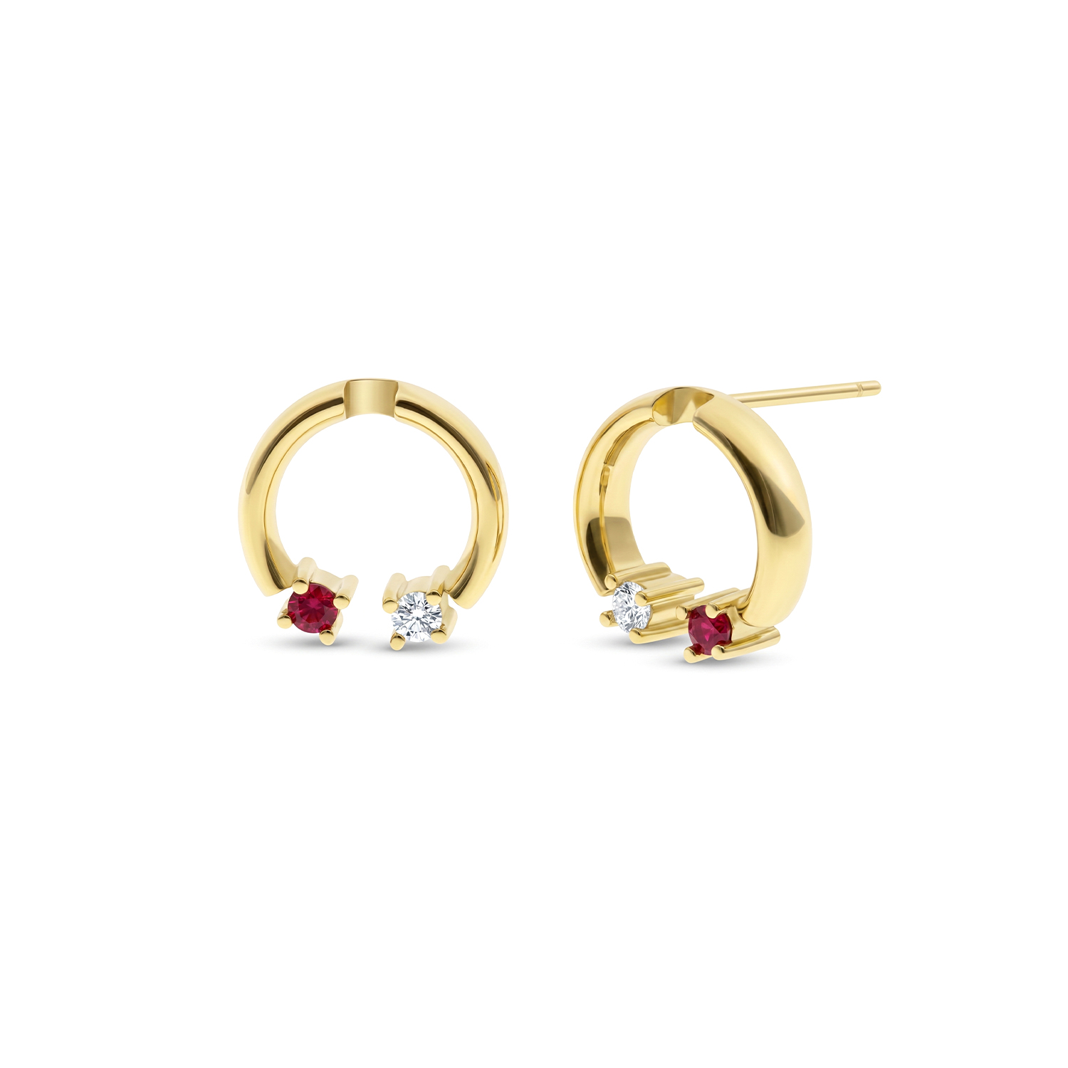 - Aretes Rubí Legado Oro 18K & Brillantes