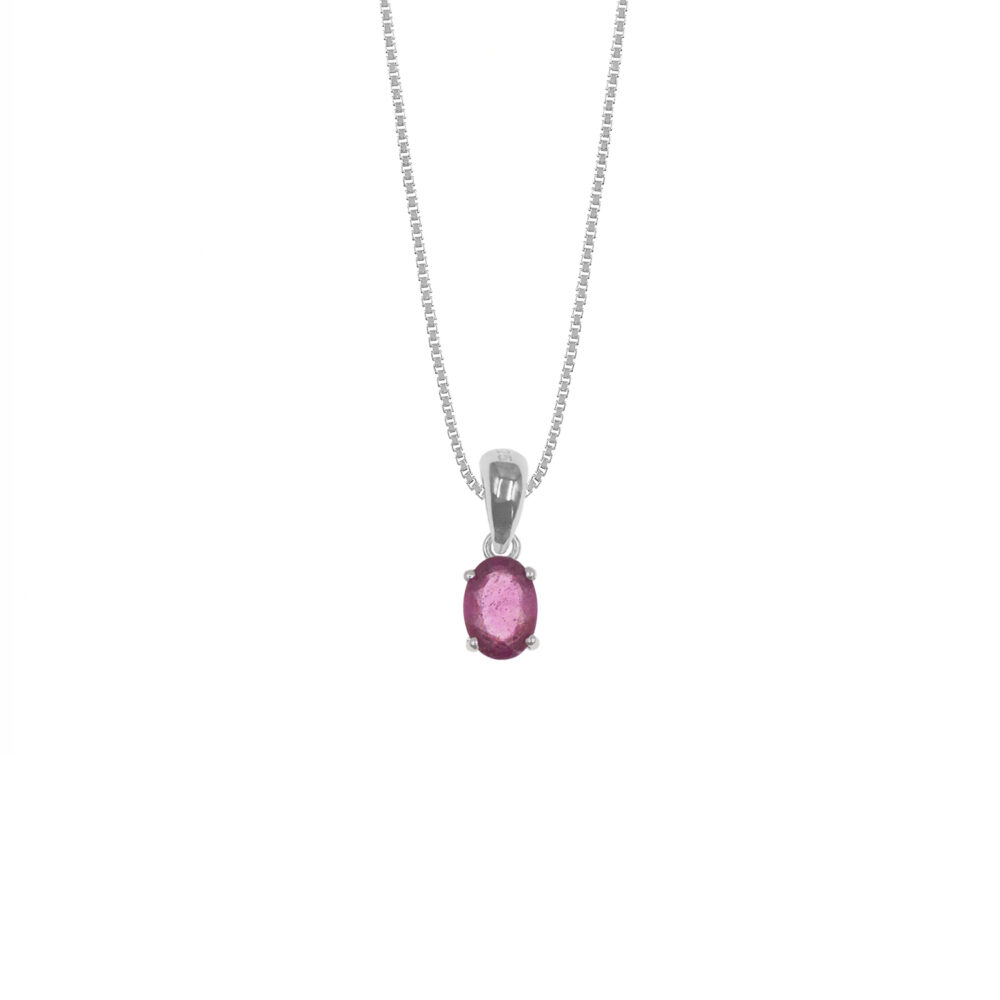 Collar Rubí Plata 925