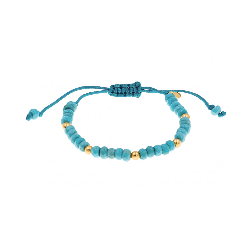 Pulsera Magnesite Dona Oro 18K