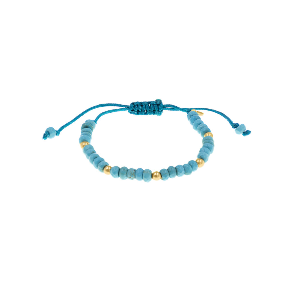 Pulsera Magnesite Dona Oro 18K