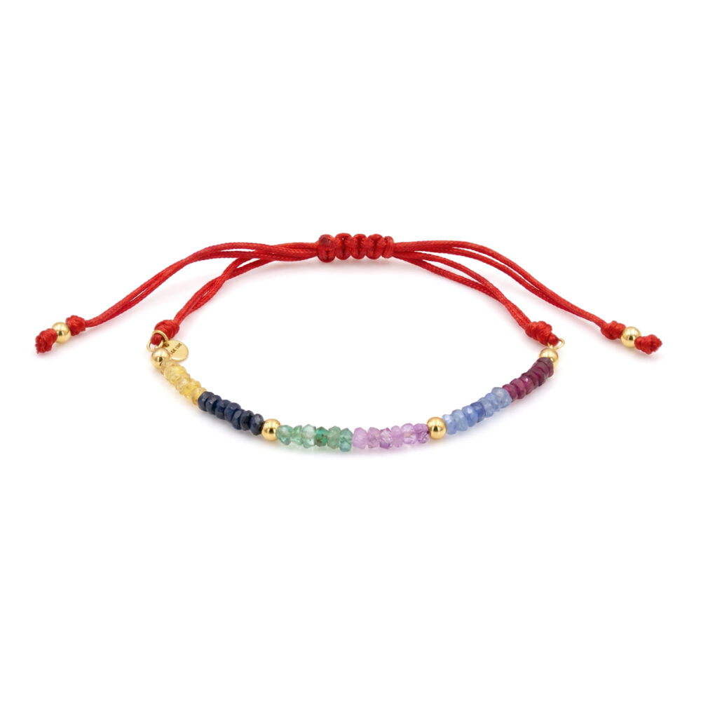 Pulsera Zafiro Multicolor Oro 18K