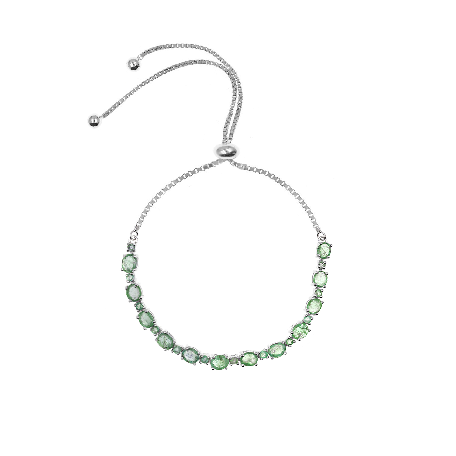- Pulsera Esmeralda Plata 925