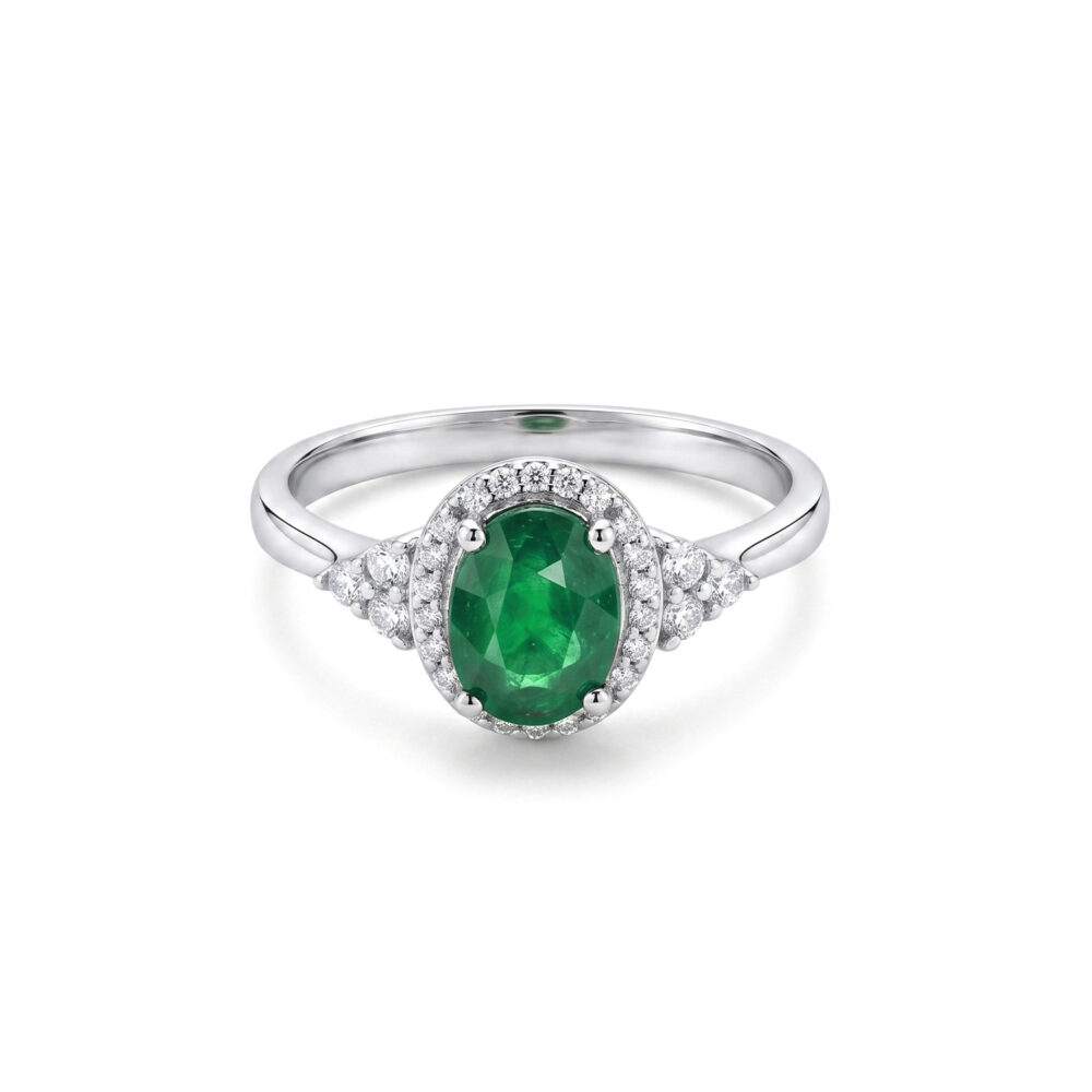Anillo Esmeralda Casual Plata 925