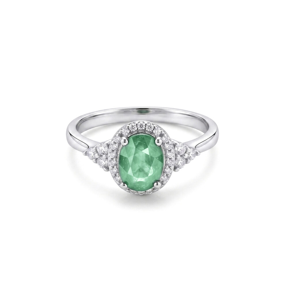 Anillo Esmeralda Casual Plata 925
