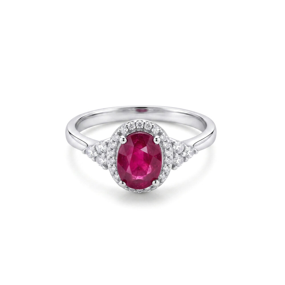 Anillo Rubí Casual Plata 925
