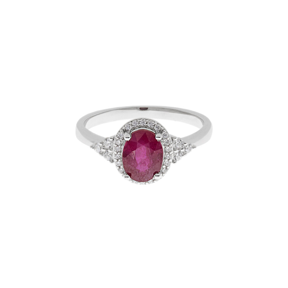Anillo Rubí Casual Plata 925