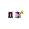 - Aretes Amatista Fijo Oro 18K