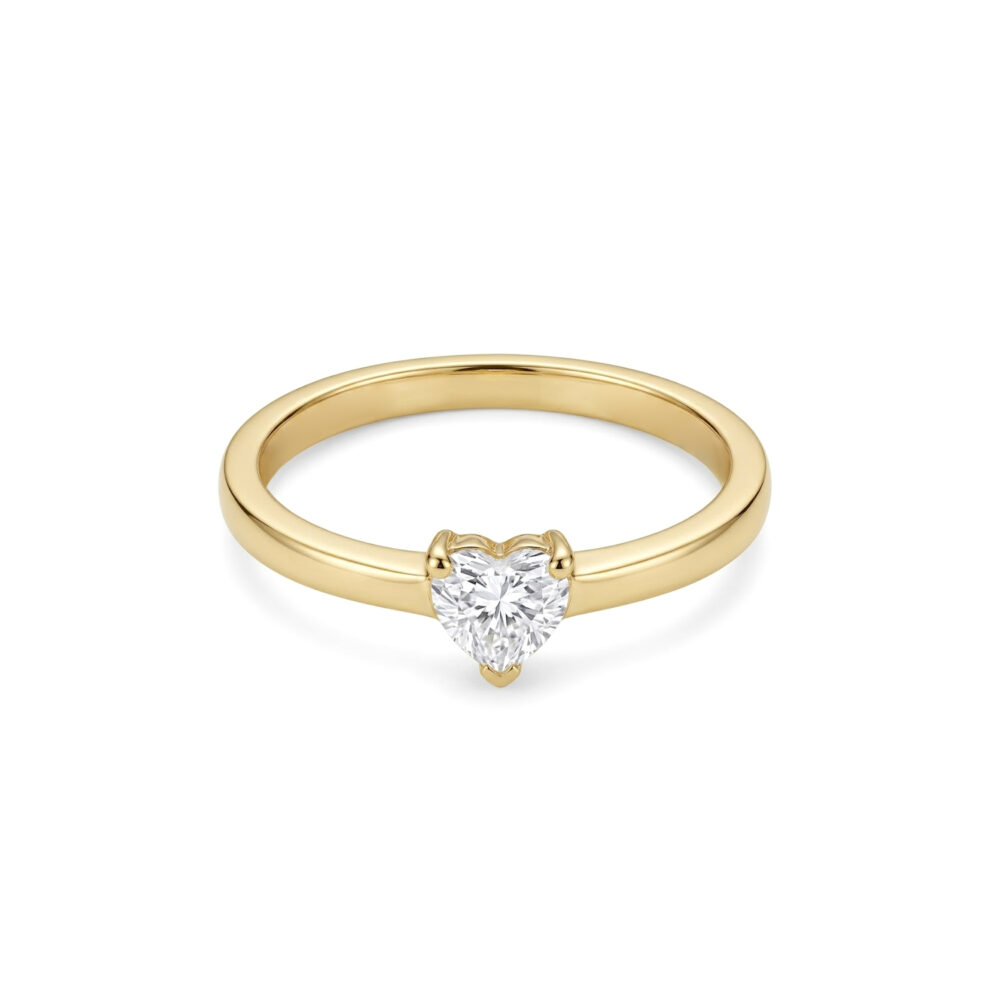 Anillo Corazón Oro 18K & Brillante