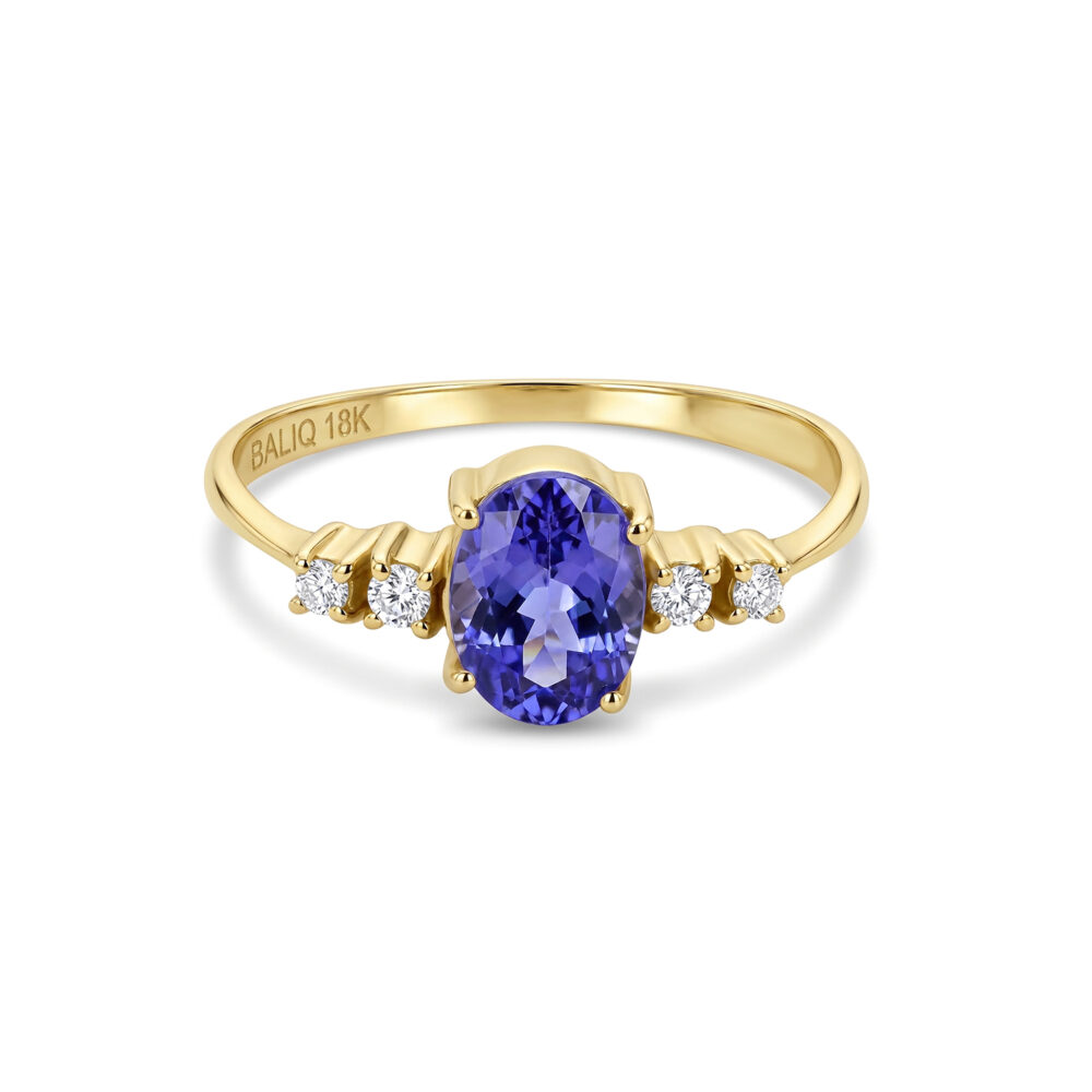 Anillo Tanzanite Oro 18K & Brillantes