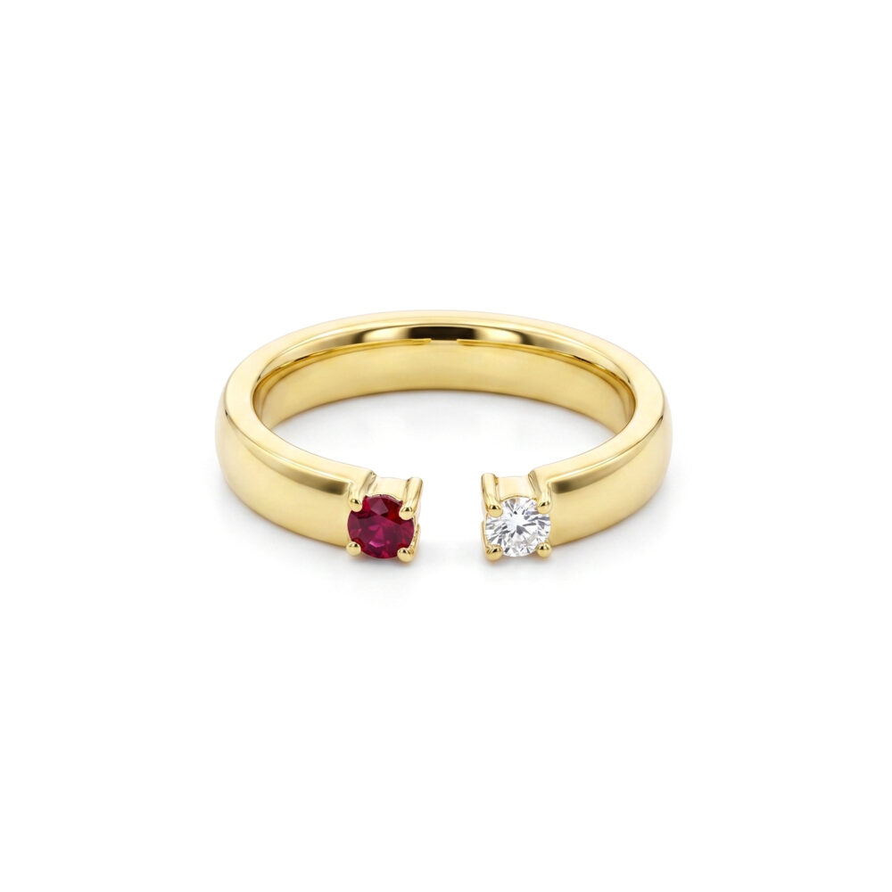 Anillo Rubí Legado Oro 18K & Brillante