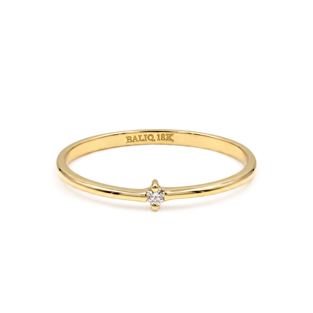 Anillo de Compromiso Solitario Oro 18K & Brillante