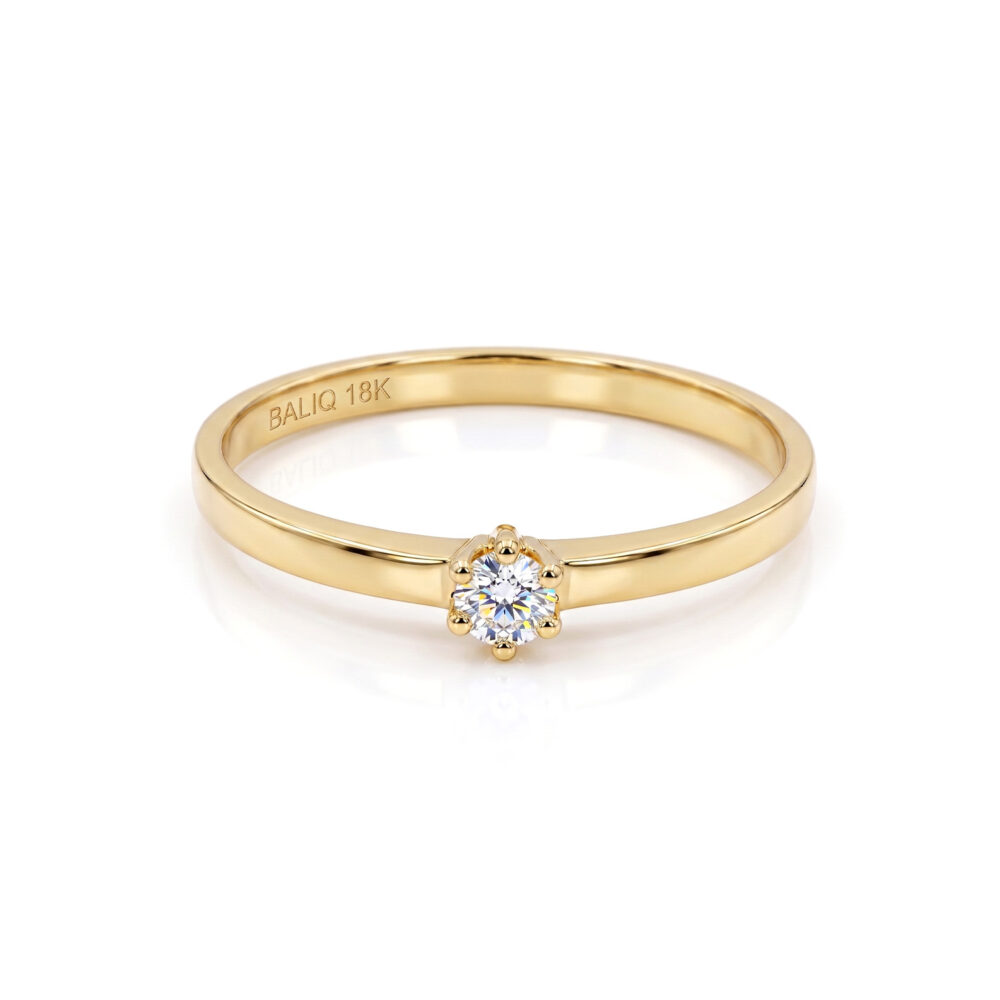 Anillo de Compromiso Lumière Oro 18K & Brillante