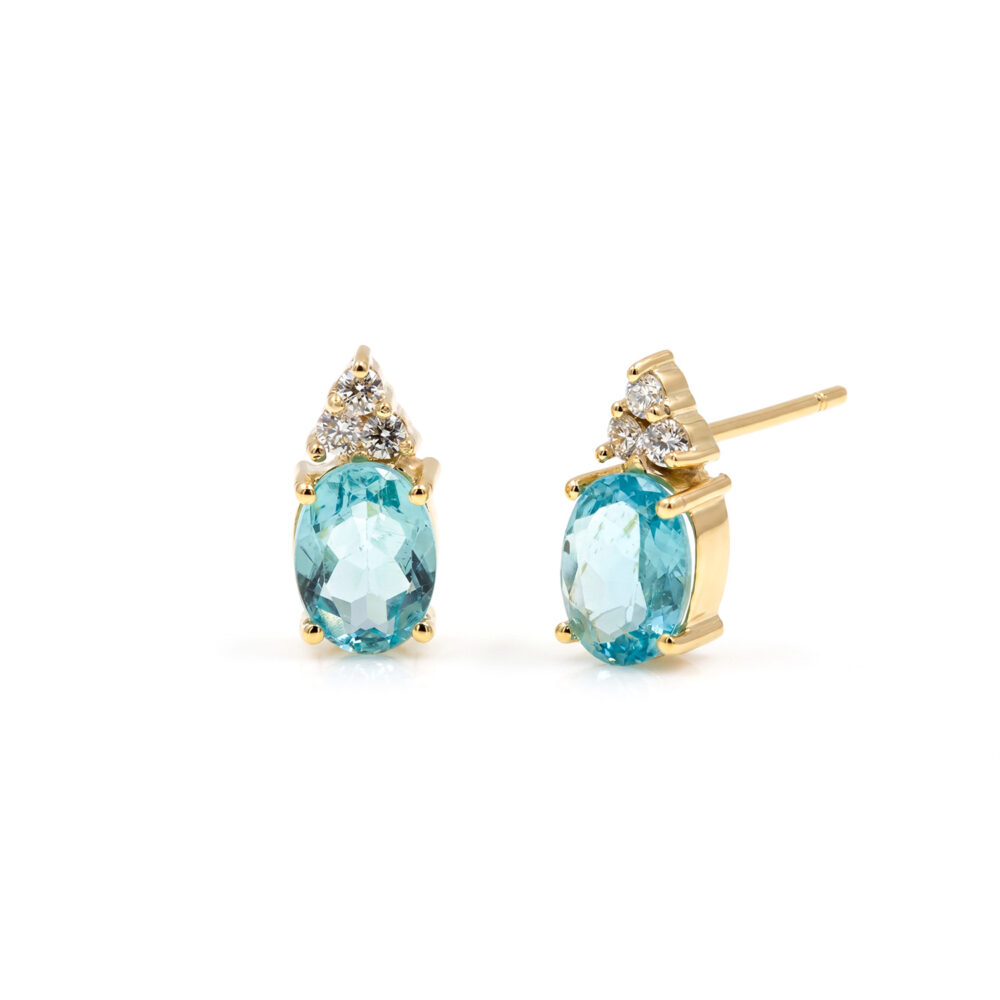 Aretes Apetite Oval Oro 18K & Brillantes