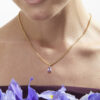 - Collar Amatista Octogonal Oro 18K