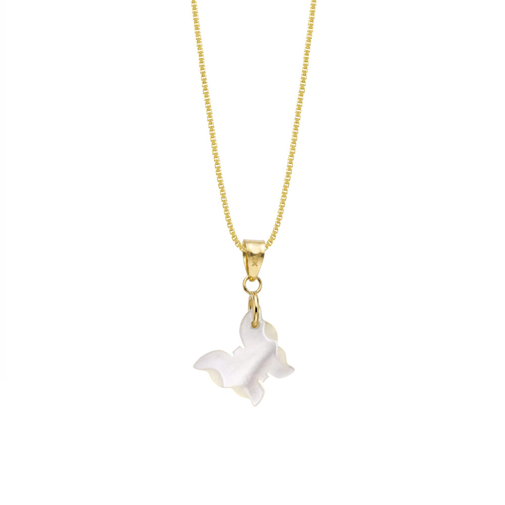 Collar Mariposa Casual Oro 18K