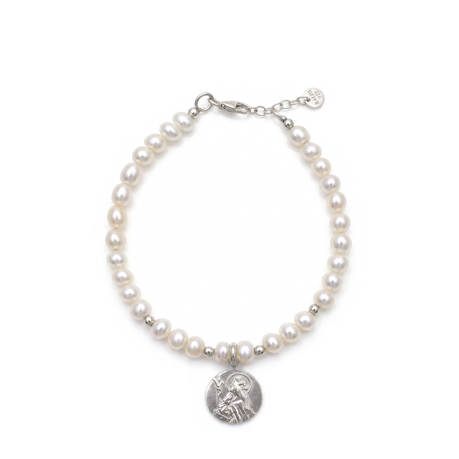 - Pulsera Santa Rosa Plata 925 & Perla