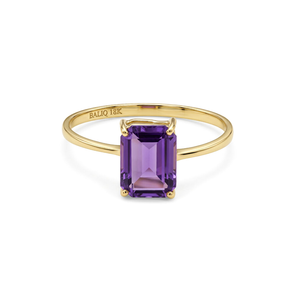 Anillo Amatista Claro Oro 18K