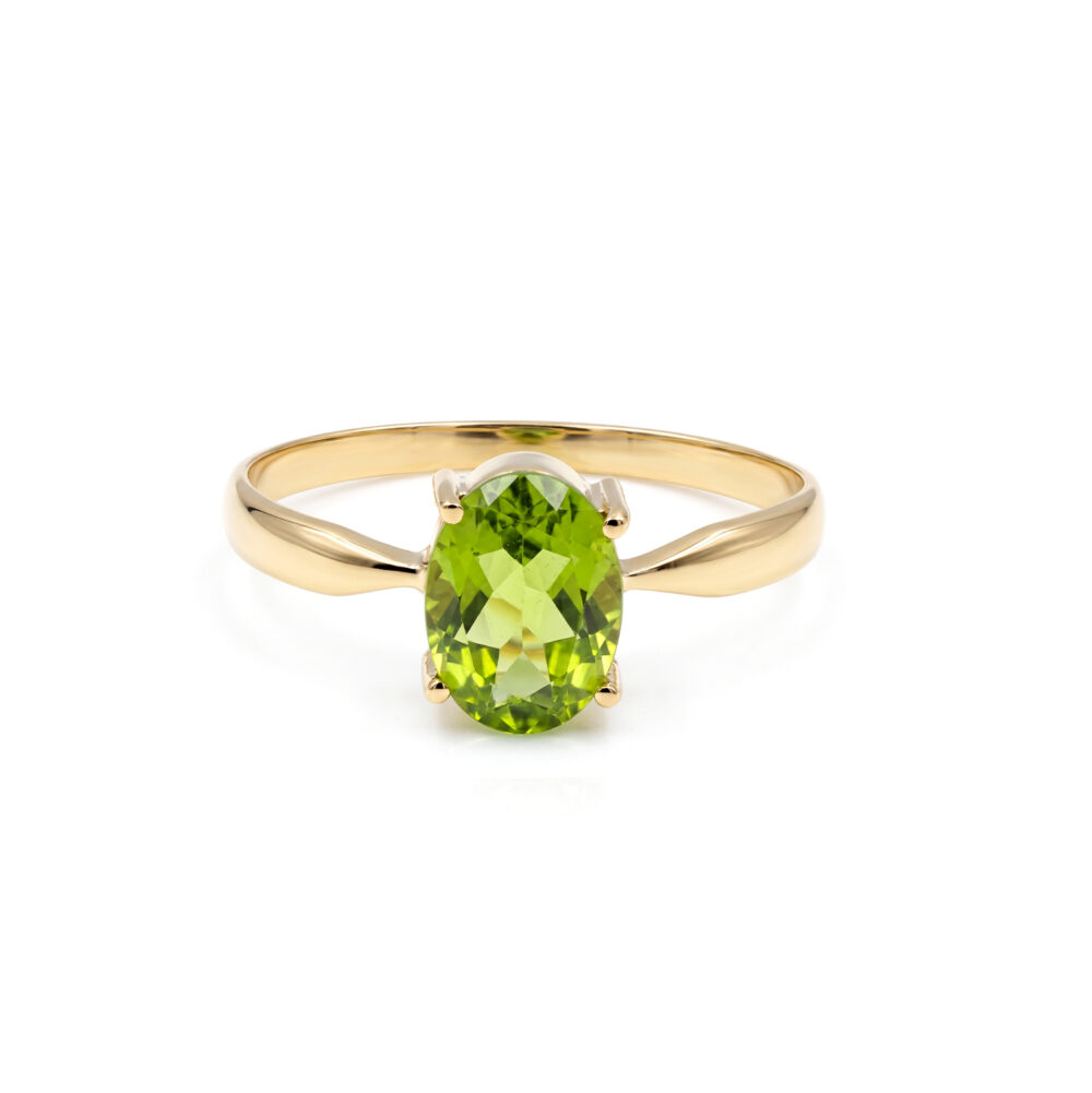 Anillo Peridoto Cushion Oro 18K