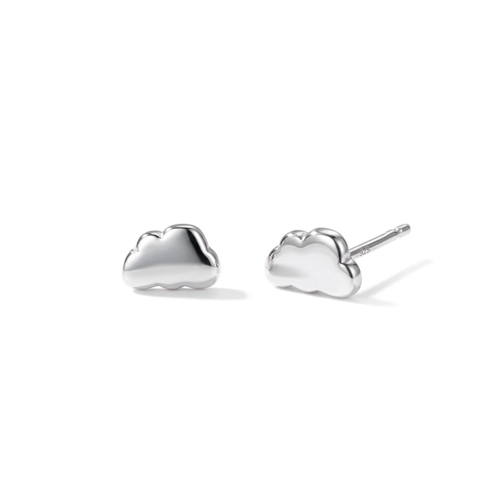 Aretes Nube Plata 925