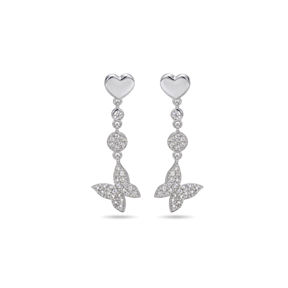 Aretes Mariposa Plata 925