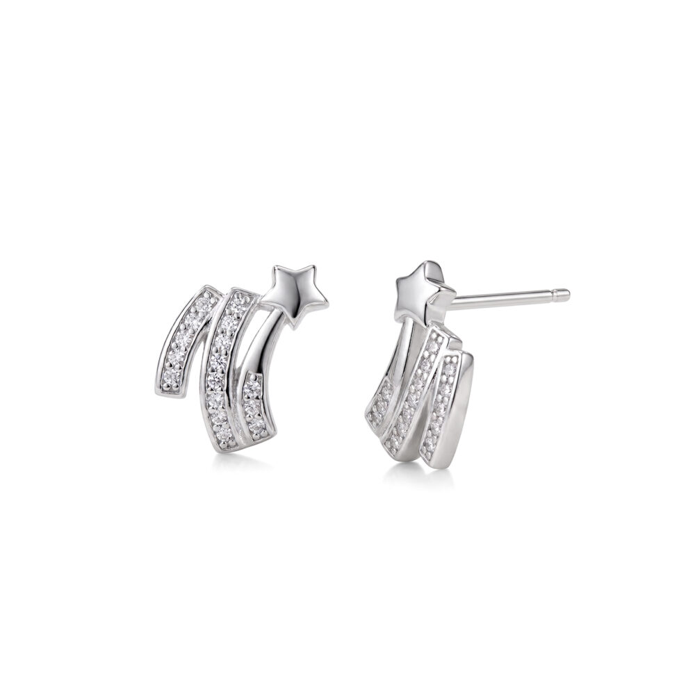 Aretes Tres Cintas Plata 925
