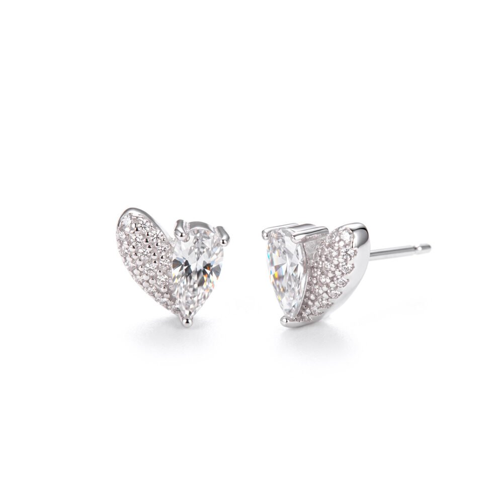 Aretes Corazón Plata 925
