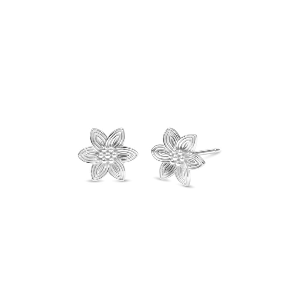 Aretes Flores Plata 925