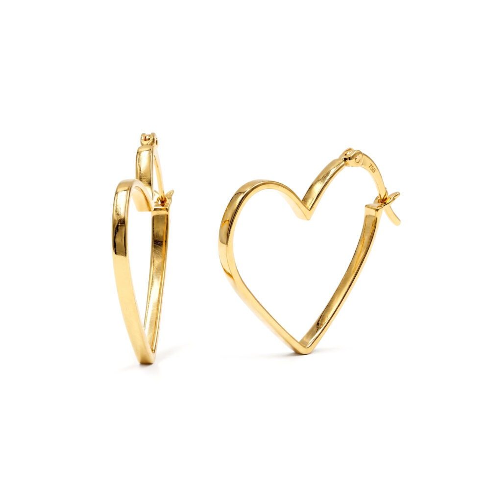 Aretes Corazón GoldenSilver Plata 925