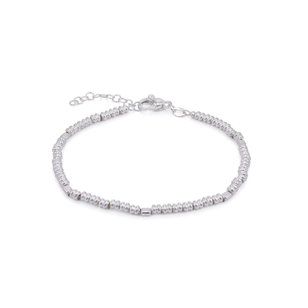 Pulsera Bolitas Plata 925 Hombre